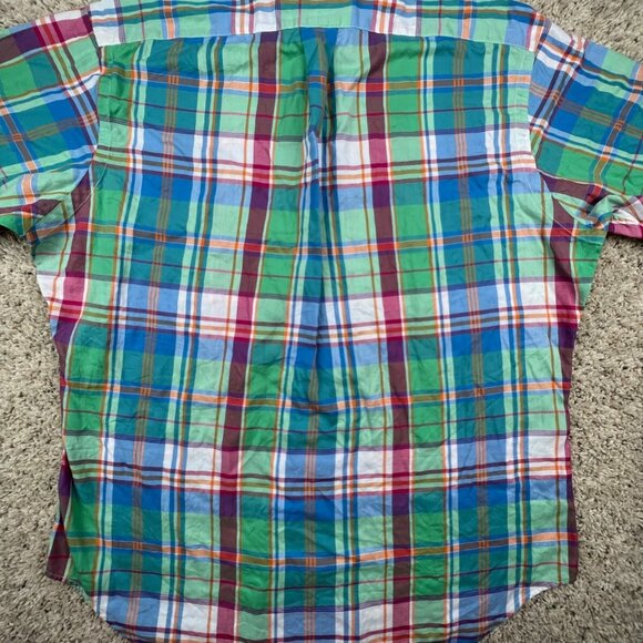Ralph Lauren Button Up Shirt Cotton Size Large Classic Fit Multi Colorful Plaid - Picture 8 of 8